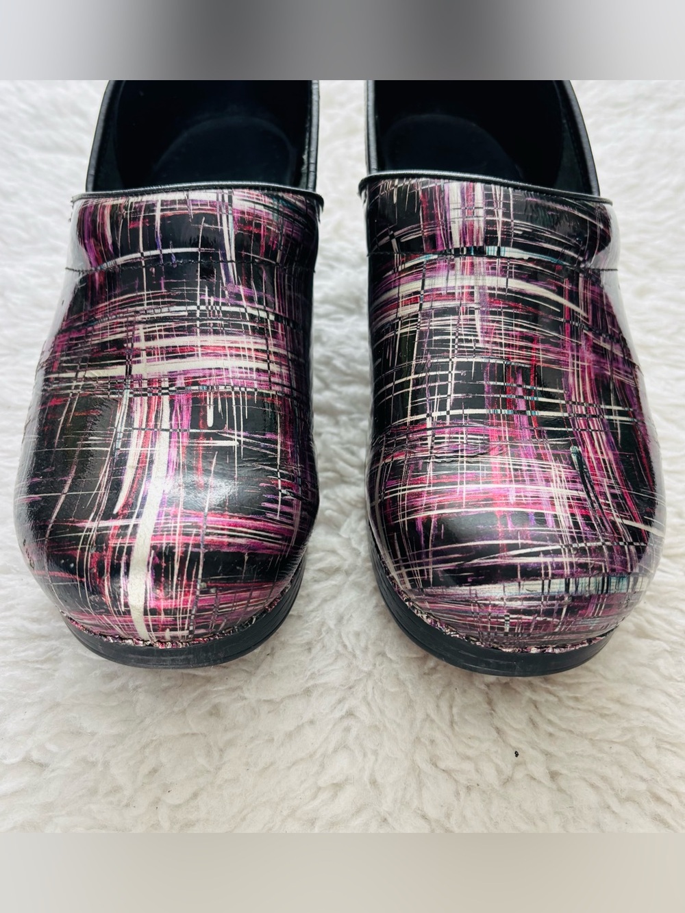Dansko Patent Leather Multicolor Slip on Clogs Shoes size EU 39 - Picture 4 of 13